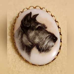 Schnauzer Dog Brooch
